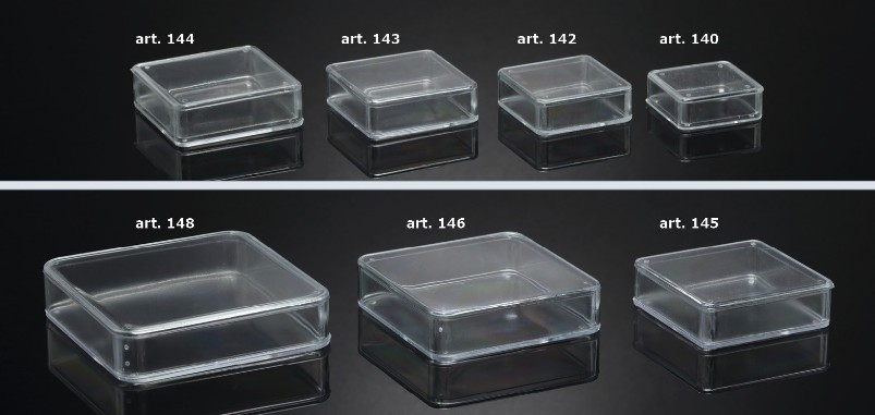 2 pezzi di scatola quadrata in plastica acrilica trasparente con coperchio, piccola  scatola di plastica, contenitore in scatola trasparente da 2,2x2,2x2,2  pollici quadrato contenitore in scatola Ca